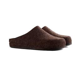 Travelin' Männer Be-Home Men Home slipper Home Filt/Wolle warm latschen - Braun 44 von Travelin'