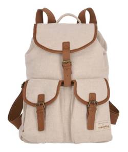 Travelite HEMPLINE Clap Backpack, beige, Unisex-Erwachsene Rucksack, Beige, von Travelite