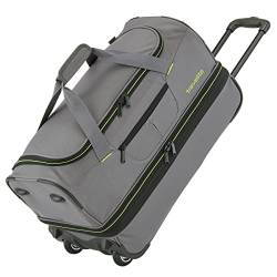 travelite 2-Rad Trolley Reisetasche Gr. L mit Dehnfalte, Gepäck Serie BASICS: Weichgepäck Reisetasche mit Rollen mit extra Volumen, 70 cm, 98 Liter (erweiterbar auf 119 Liter) von Travelite