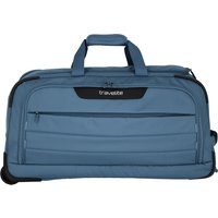 travelite 2-Rollen-Reisetasche, Teleskopgestänge, Reißverschluss, blau von Travelite