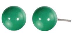 Traveller Ohrstecker mit grüner Perlen - Perle 10mm (jade) - 112329 von Traveller