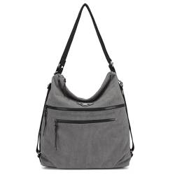 Travistar Cord Handtasche Tasche Damen - 2 in 1 Umhängetasche Groß Rucksack Damen Schultertasche Hobo Bag Crossbody Bag Shopper für Arbeit Büro Reisen Einkaufen Schule von Travistar