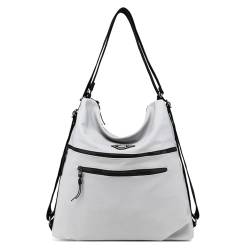 Travistar Damen Nylon Schultertasche Rucksack Groß Handtasche Rucksacktasche Vintage Damen Umhängetasche Anti Diebstahl Tasche Damen Hobo Bag Crossbody Bag für Schule Shopping Reisen sportlich von Travistar