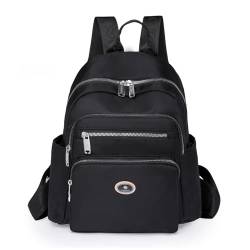 Travistar Damen Rucksack Klein - Elegant Cityrucksack Wasserdicht 2 in 1 Rucksacktasche Nylon Schultertasche Modern Anti Diebstahl Tagesrucksack für Travel Arbeit Lässig Schule Schwarz von Travistar