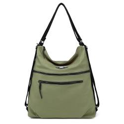 Travistar Damen Rucksack Tasche 2 in 1 - Handtasche Rucksacktasche Groß Damen Umhängetasche Wasserdicht Nylon Schultertasche Hobo Bag Crossbody Bag für Schule Shopping Reisen sportlich von Travistar