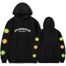 Sturniolo Triplets Merch Kapuzenpullover Männer Frauen 2D Bedruckt Pullover Hoodie Casual Unisex Langarm Sweatshirts XXS-4XL-Black||XXS von Trconk