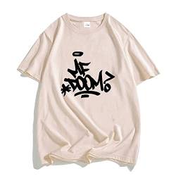T-Shirts MF Doom Bedruckt Vielseitig T-Shirts Kurze Ärmel Männer Frauen Baumwolle Lässig Lose Mode T-Shirts Kurze Ärmel Oberteile-Black||XXS von Trconk
