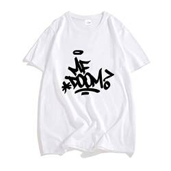 T-Shirts MF Doom Bedruckt Vielseitig T-Shirts Kurze Ärmel Männer Frauen Baumwolle Lässig Lose Mode T-Shirts Kurze Ärmel Oberteile-Black||XXS von Trconk