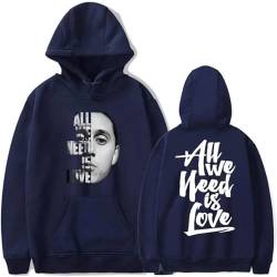 Trconk Canserbero All We Need is Love Merch Kapuzenpullover Unisex Bedruckt Langarm Pullover Sweatshirts Mode Casual Hoodies Für Männer Frauen XS~4XL-Black||XS von Trconk