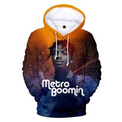 Trconk Kapuzenpullover Metro Boomin Pullover Hoodie Unisex Harajuku 3D Bedruckt Langarm Lässig Lose Sweatshirt Für Männer Frauen XXS-4XL-A||XXS von Trconk