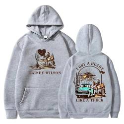 Trconk Lainey Wilson I Got A Heart Kapuzenpullover Unisex Bedruckt Langarm Pullover Sweatshirts Frauen Männer Casual Übergröße Hoodies XXS~4XL-Black||XXS von Trconk