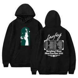 Trconk Laufey Merch Kapuzenpullover Street Fashion Langarm Hoodies Männer Frauen Unisex Casual Oversized Pullover Sweatshirt XXS~4XL-Black||XXS von Trconk