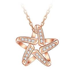 Anhänger Paragraph Star Luxury Smart Gift Day Sport Valentinstag Halskette kreative Halskette Halsketten Anhänger Ketten Kissen (C-Rose Gold, One Size) von Treadyouth