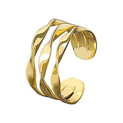 Herren Der Ringe Ring Ehering Verstellbarer Ring silbrig Ton Frauen Mädchen Liebhaber Geschenke Ringe Schwarz Damen (GD2, A) von Treadyouth