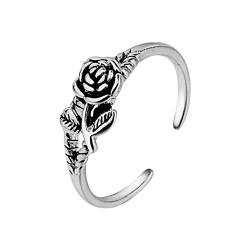 Treadyouth Ringelblumen Tee Bio Ring Ehering Verstellbarer Ring silbrig Ton Frauen Mädchen Liebhaber Geschenke Girls Rings (Silver, One Size) von Treadyouth