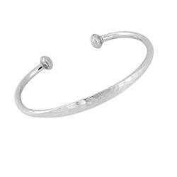 Treasure Bay 925 Sterling Silber Armreif Armreif Drehmoment Stil für Damen und Herren, Einheitsgröße, Sterling-Silber von Treasure Bay