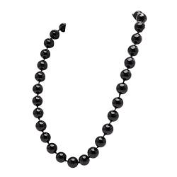 Treasure Bay 12mm natürlichen Edelstein Perlenkette für Frauen (schwarzer Achat) von Treasure Bay