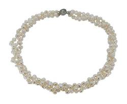 TreasureBay Schöne Damen-Halskette mit Süßwasserperlen, grober Stil, Perle, Perle von TreasureBay