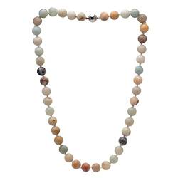 Treasurebay FAB 10 mm Edelstein-Halskette Länge 48 cm – Damen Mädchen Edelstein Halskette (Amazonit), Edelstein, Amazonit von TreasureBay