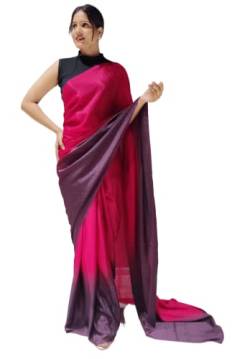 TreegoArt Fashion Damen Chinon Bereit zu tragen genähter drapierter Saree mit Blusenstück -(Faluda Rani) von TreegoArt Fashion