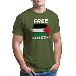 Free Palestine Flag Free Gaza Palestinian Army Grün T-Shirt für Herren Size L von Trend Creators