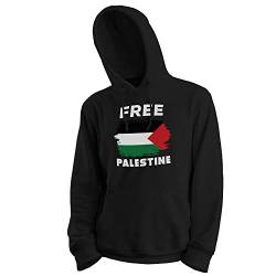 Free Palestine Flag Free Gaza Palestinian Schwarzer Unisex Hoodie Size XL von Trend Creators