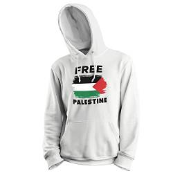Free Palestine Flag Free Gaza Palestinian Weißer Unisex Hoodie Size L von Trend Creators