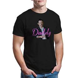 Fun Daddy Charlie Swan Meme Schwarzes T-Shirt für Herren Size L von Trend Creators
