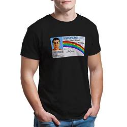 Funny McLovin Driver License Schwarzes T-Shirt für Herren Size L von Trend Creators