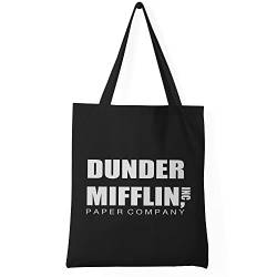 The Dunder Mifflin Schrute Farms Office Inspired Schwarze Einkaufstasche aus Segeltuch von Trend Creators