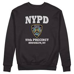 Trend Creators Brooklyn 99 NYC Police Nine Nine Schwarz Unisex Pullover Sweatshirt Size L von Trend Creators