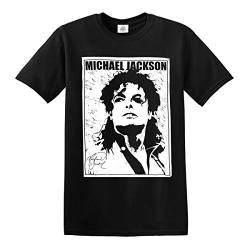 Trend Gear Michael Jackson Signature T-Shirt King of Pop Legend Icon Music T-Shirt Gr. L, Schwarzes T-Shirt von Trend Gear