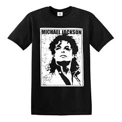 Trend Gear Michael Jackson Signature T-Shirt King of Pop Legend Icon Music T-Shirt Gr. S, Schwarzes T-Shirt von Trend Gear