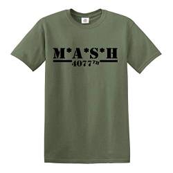 Trend Gear T-Shirt M*A*S*H 4077TH MASH TV Serie US Army Military T-Shirt Gr. L, Militärgrün -schwarzer Druck von Trend Gear