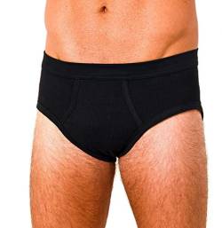 Trend by Normann 10410 Herren Slip 2er Pack in Farbe schwarz - Doppelripp - aus 100% Baumwolle, Farbe:schwarz, Größe:6 von Trend by Normann