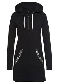 TrendiMax Damen Hoodie Kleid Herbst Langarm Sweatshirts Kapuzenpullover Streetwear Jumper Pullover Mini Kleider, Dunkelgrau, M von TrendiMax