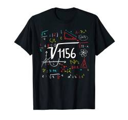 34. Geburtstag Wurzel aus 1156 = 34 Jahre Geburtstag Mathe T-Shirt von Trendige Quadratwurzel Mathe Geburtstags Designs