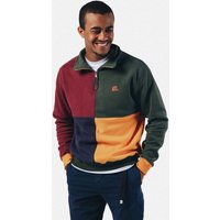 Trendsplant Rundhalspullover Color Block Half Zip Sweater "Harlequin von Trendsplant