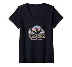 Damen Trendy Centered Design Lake Tahoe T-Shirt mit V-Ausschnitt von Trendy Apparel