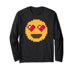 I Love It Emoticon Pixel Art Langarmshirt von Trendy Apparel
