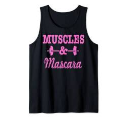 Muscles & Mascara Pink Barbell Tank Top von Trendy Apparel