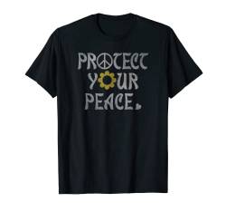 Protect Your Peace Flower Retro Font T-Shirt von Trendy Apparel