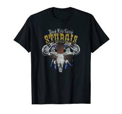 Trendy Black Hills Classic Sturgis Cow Skull Motorcycles T-Shirt von Trendy Apparel
