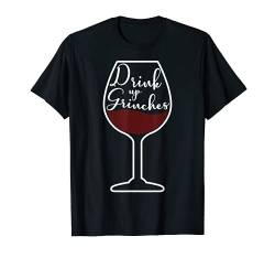 Trendy Drink Up Grinches Inside Wine Glass Christmas T-Shirt von Trendy Apparel