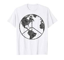 Trendy Vintage Earth Piece Sign T-Shirt von Trendy Apparel