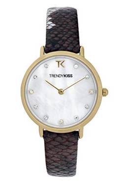 Trendy Kiss Damen Analog Quarz Uhr mit Leder Armband TG10133-01 von Trendy Kiss