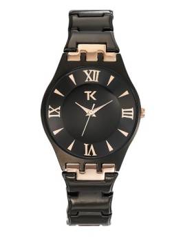 Trendy Kiss - TMG10053-32 Damen-Armbanduhr, Quarz, analog, schwarzes Zifferblatt, Armband aus schwarzem Metall von Trendy Kiss