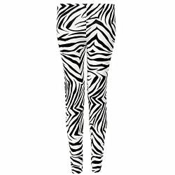 TrendyFashion Damen-Leggings in Übergröße, elastisch, Viskose, Größen 36-52, lange Leggings, zebra, 38-40 von TrendyFashion