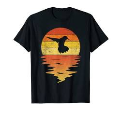 Kolibri Hemd Retro Sonnenuntergang 70er Jahre Vintage Kolibri T-Shirt von TrendyPull Silhouette Retro Vintage Style Gifts