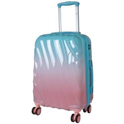 Trendyshop365 Kleiner Handgepäck Trolley Marbella 56cm 50 Liter 4 Räder Zahlenschloss pink-blau von Trendyshop365